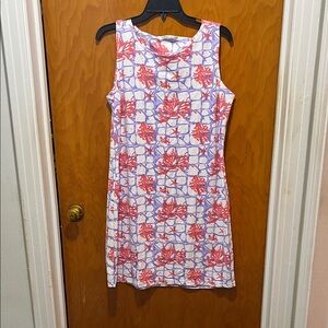 Lulu-B Coral and Lavender Patterned Mini Dress